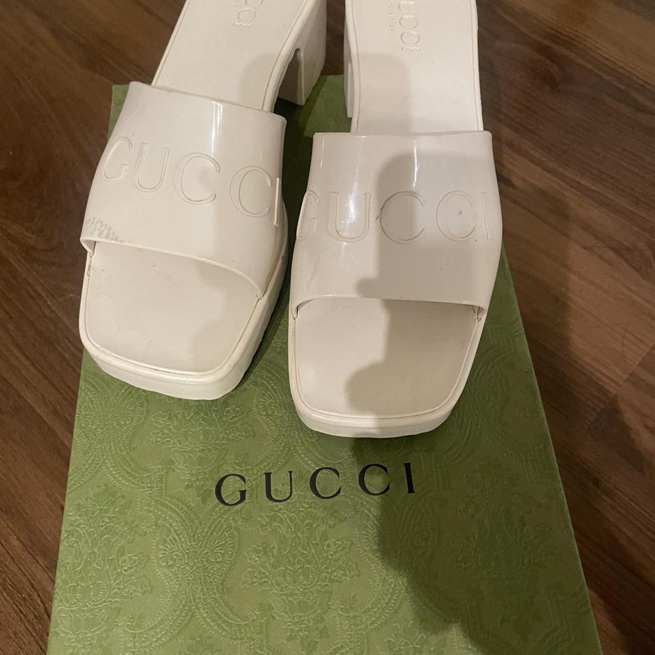 Gucci women’s rubber slide sandal Color mystic... Depop