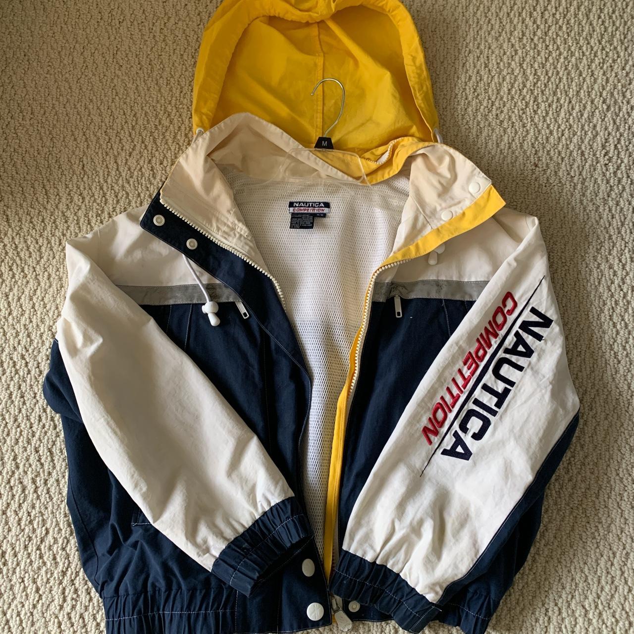 Nautica Men's Yellow and Navy Jacket | Depop