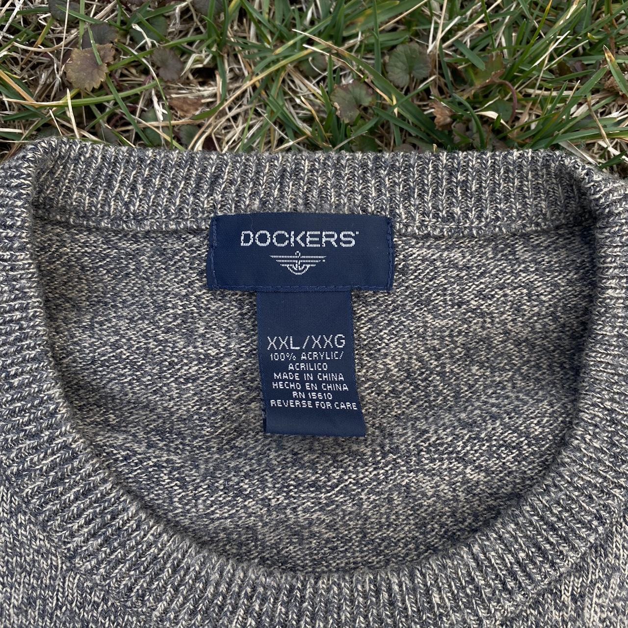 Vintage Dockers Argyle Knitted Grandpa Sweater... - Depop