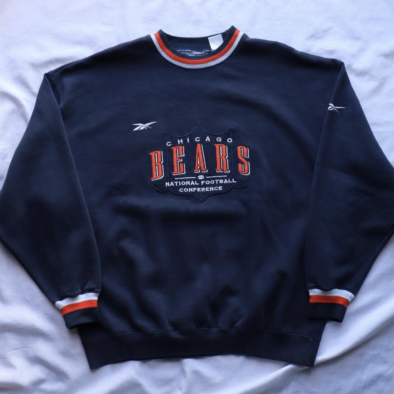 Navy Blue Reebok, Chicago Bears jumper Recommended... - Depop