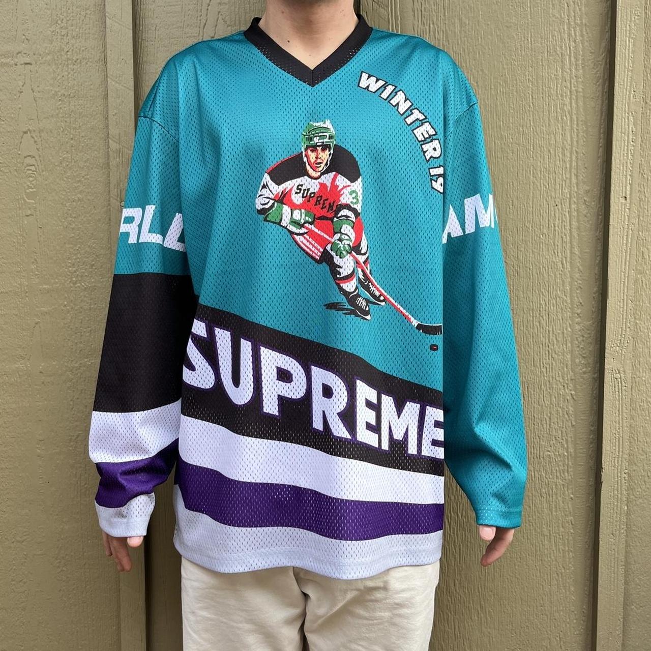 Supreme hockey-jersey - Depop
