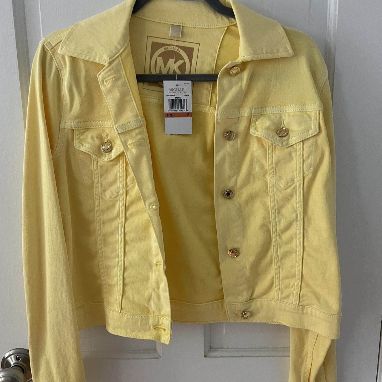 Womens Jacket Hollister Yellow Denim Jacket NWT Michael Kors