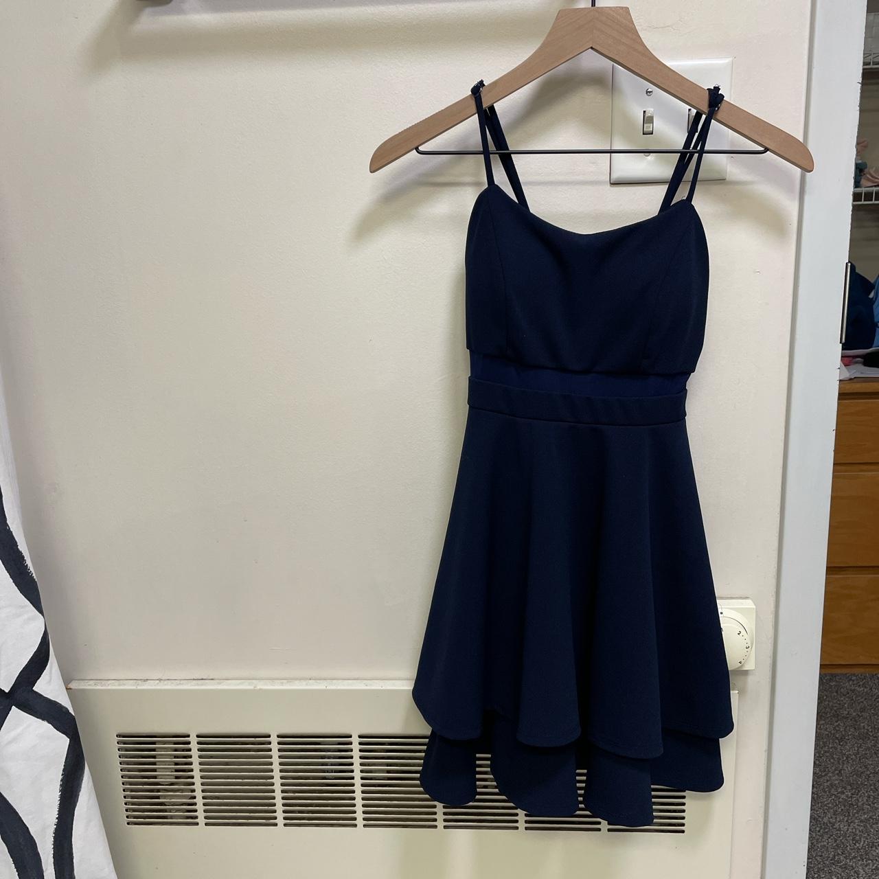 Macy's Women's Navy Dress Depop
