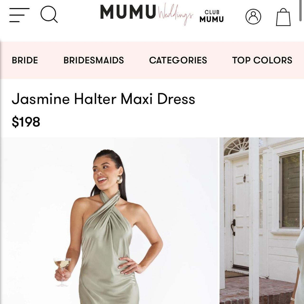 Show Me Your MuMu Jasmine Halter Maxi Dress -... - Depop