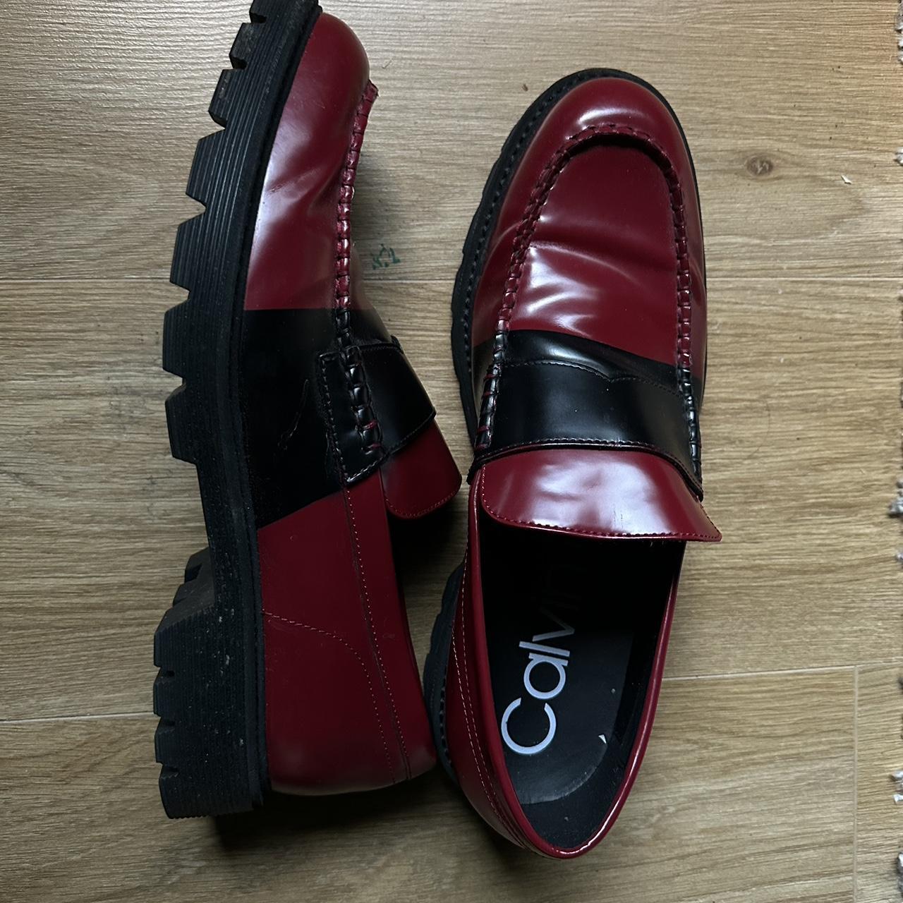 Calvin klein deals red loafers