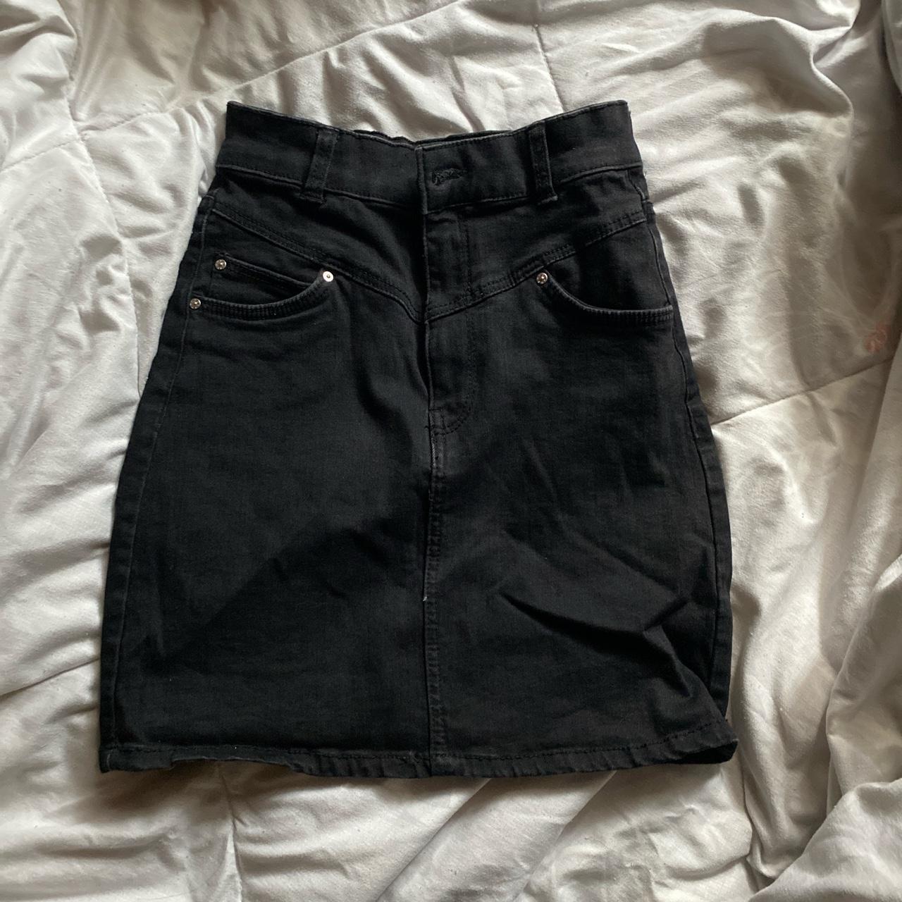 Black denim skirt size cheap 22