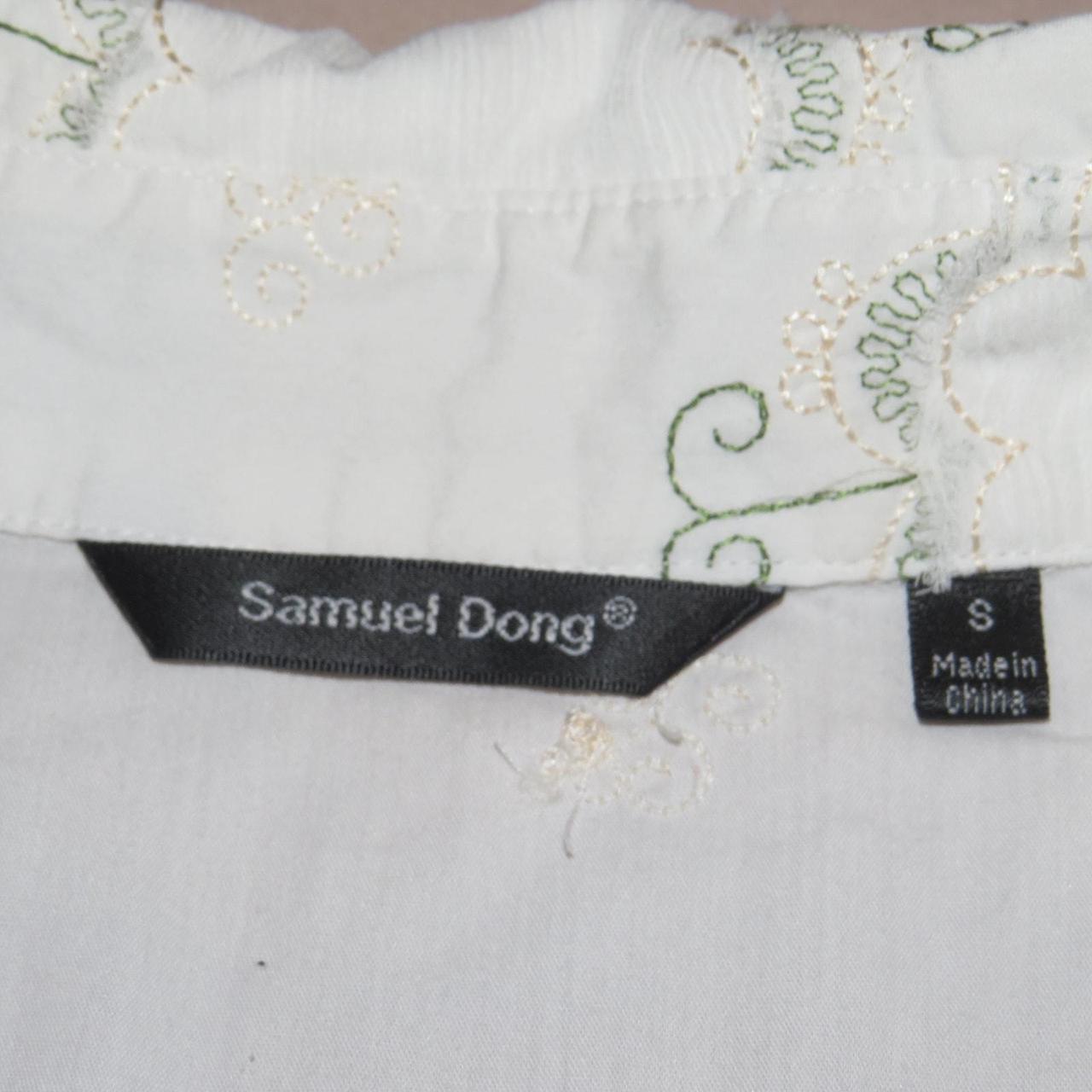 Source Unknown Women's Blouse - White/Green - S –… - image 7