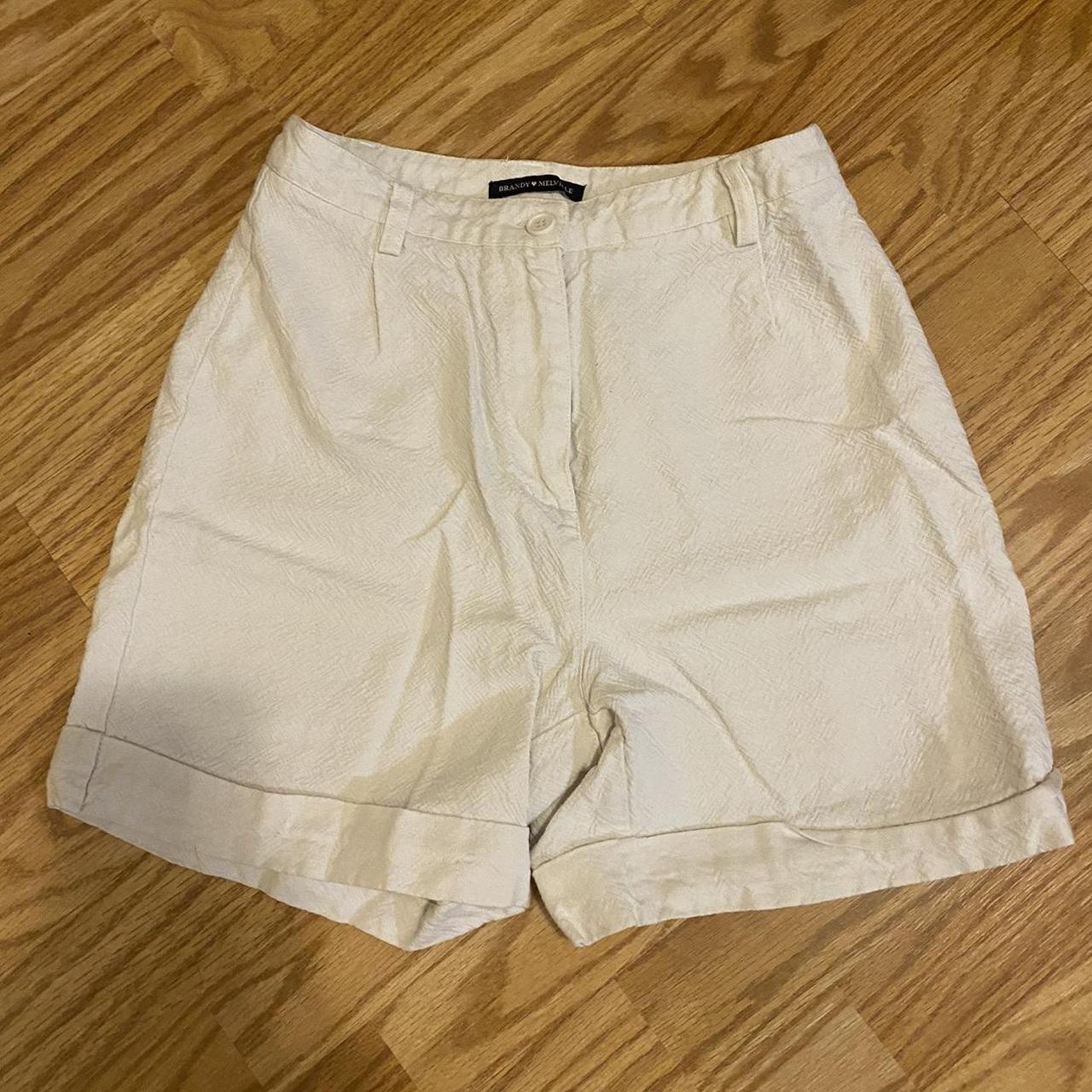 Brandy Melville white shorts!! super flattering and... - Depop