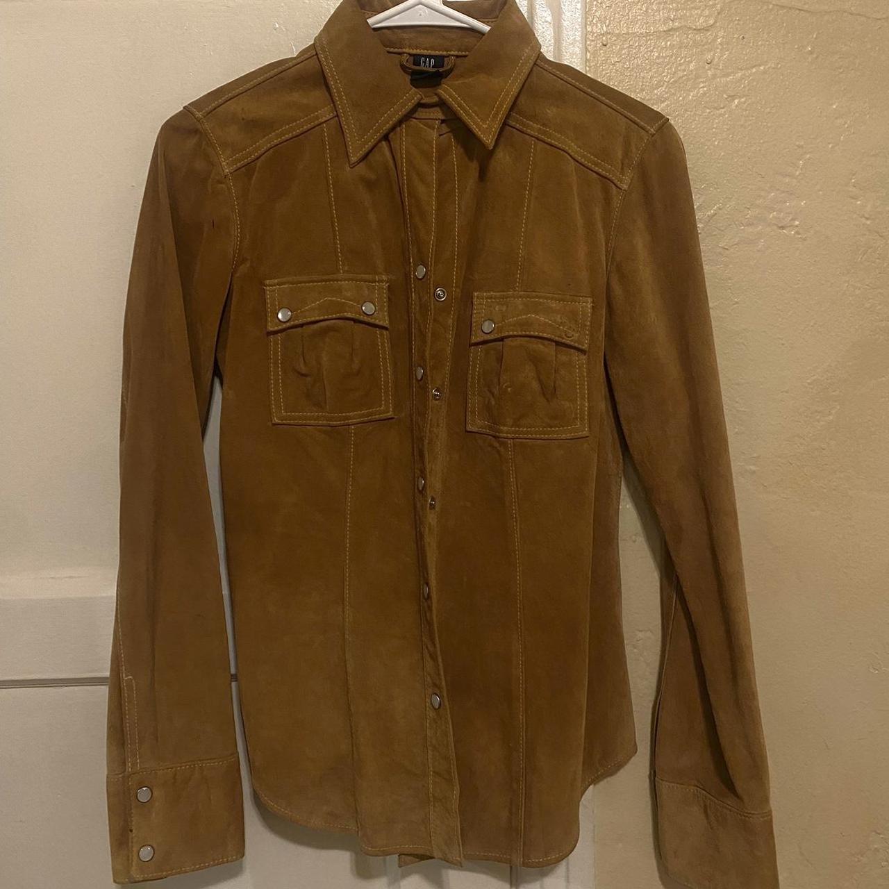 Gap suede cheap shirt jacket