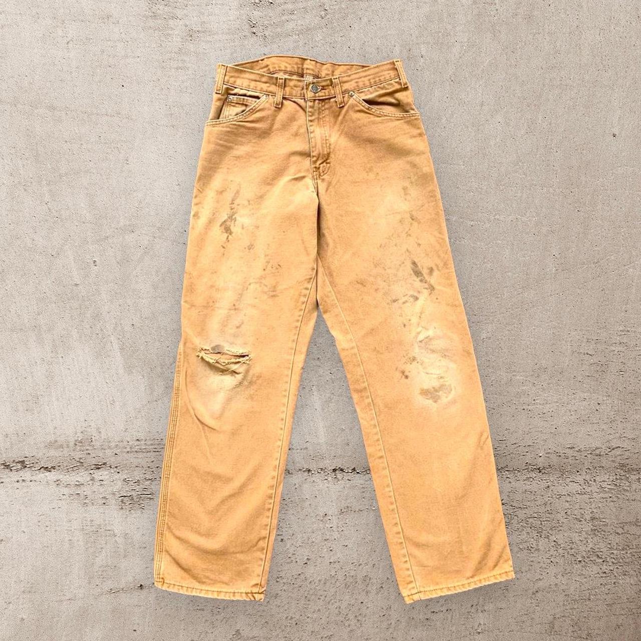 vintage dickies work pants 32x32. essential camel... Depop