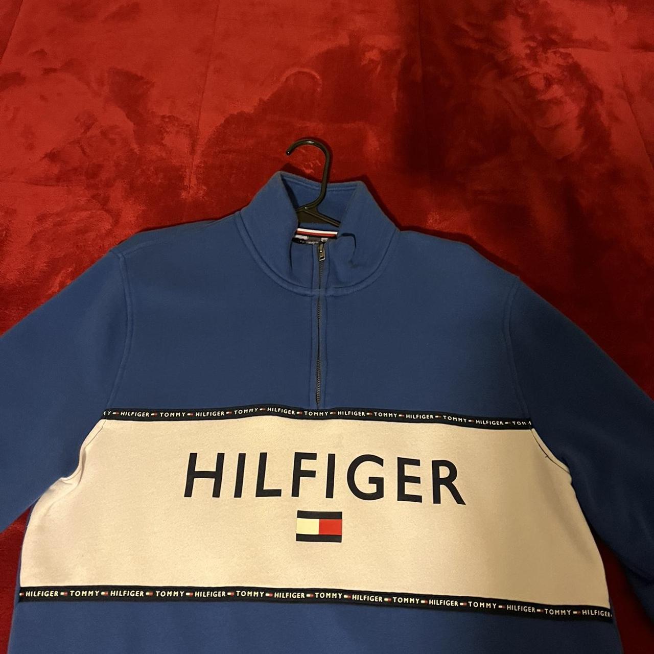 Tommy hilfiger sweatshirt hot sale blue red white