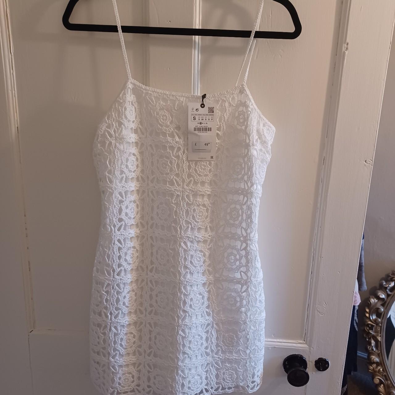 Zara Women's White Dress Depop