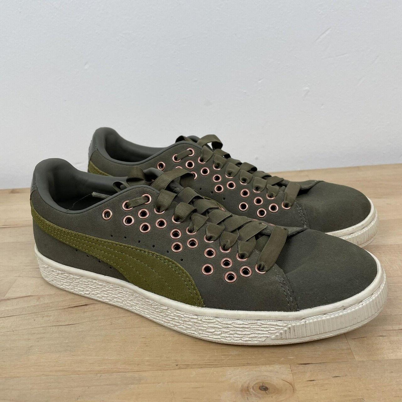 Olive green clearance shoes puma