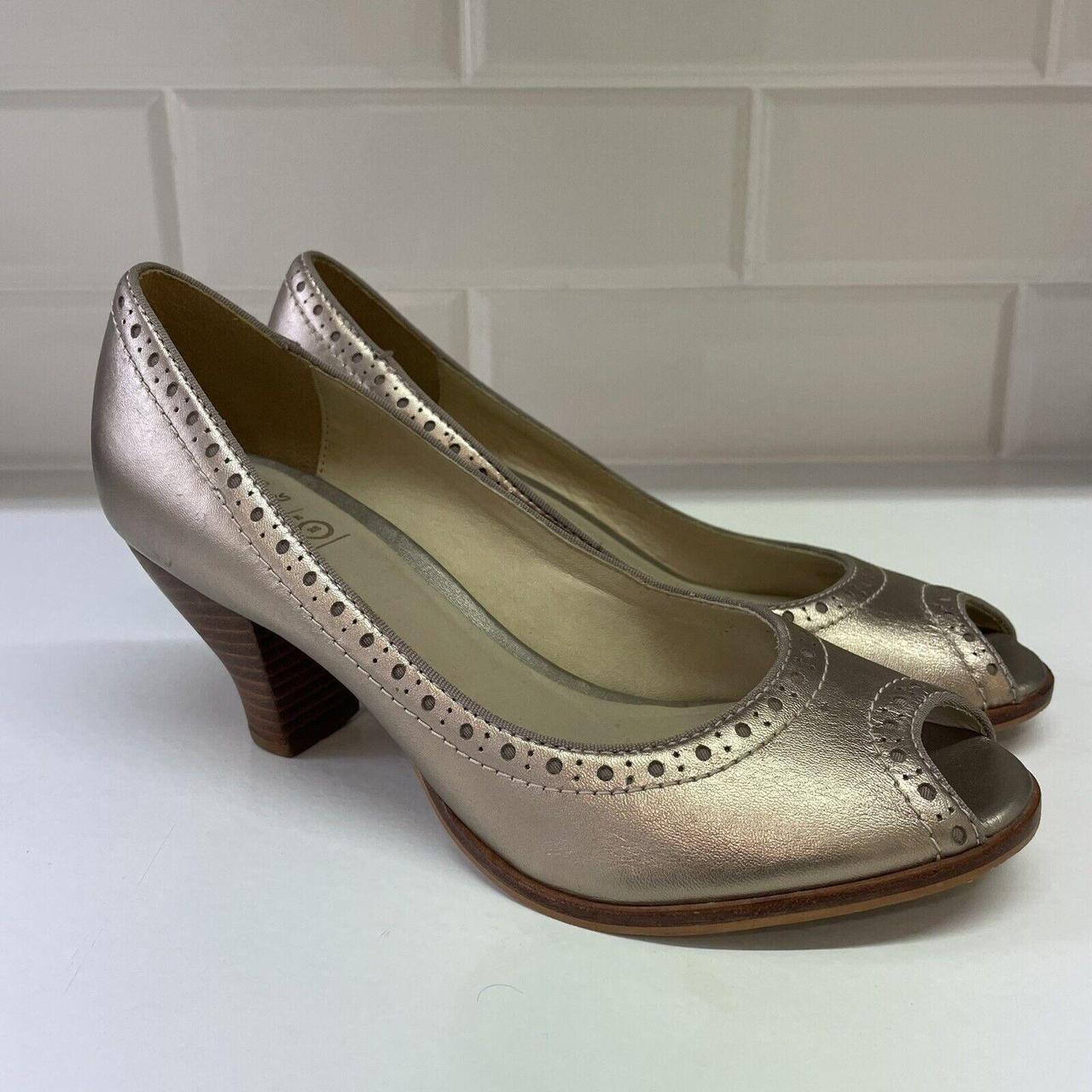 Clarks gold heels on sale