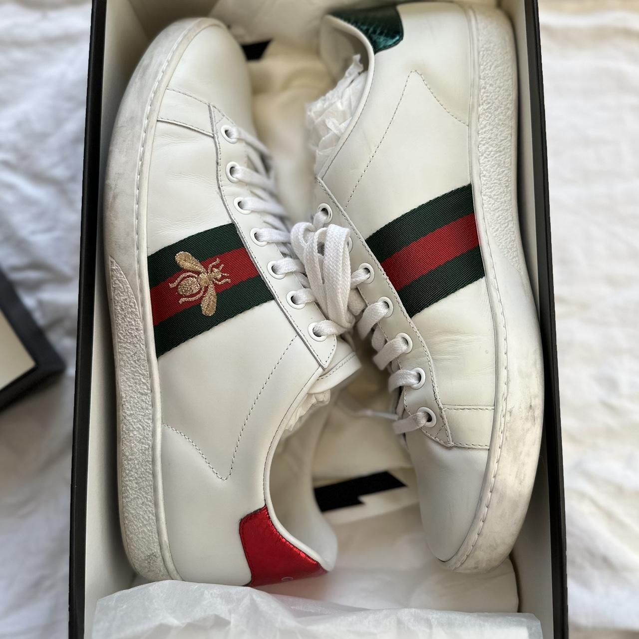 GUCCI WOMANS ACE SNEAKER WITH BEE - Worn twice, in... - Depop