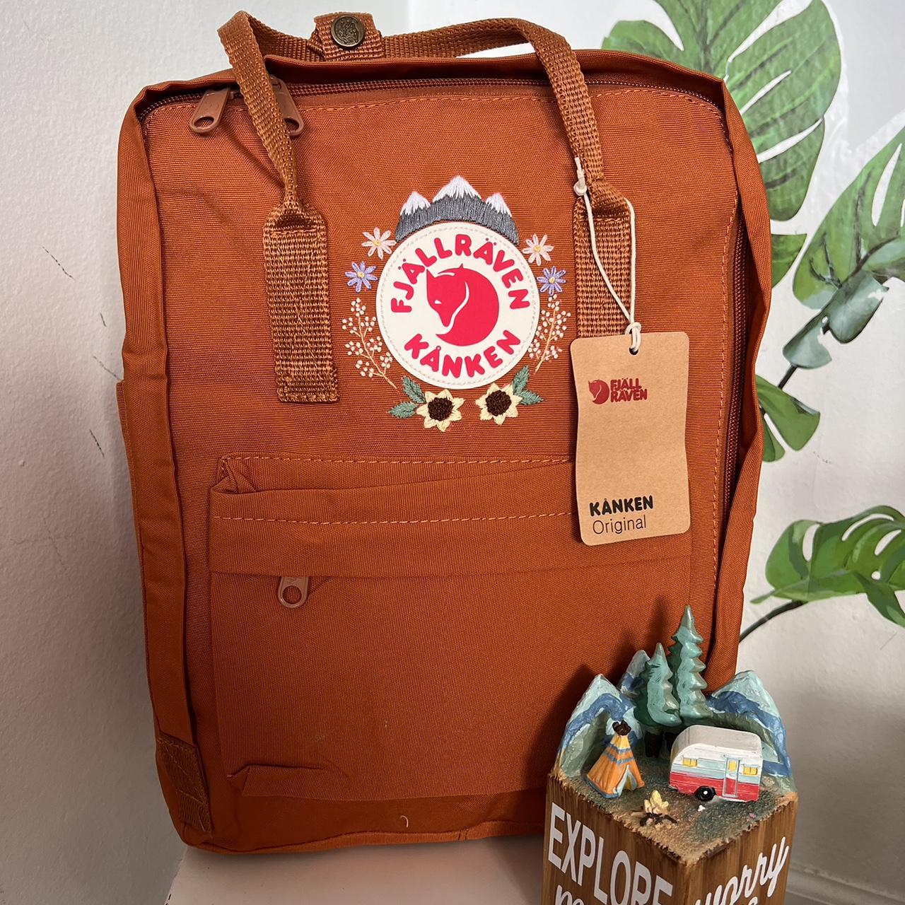 Embroidery Red Kanken Bag Fjallraven Handmade Embroidery