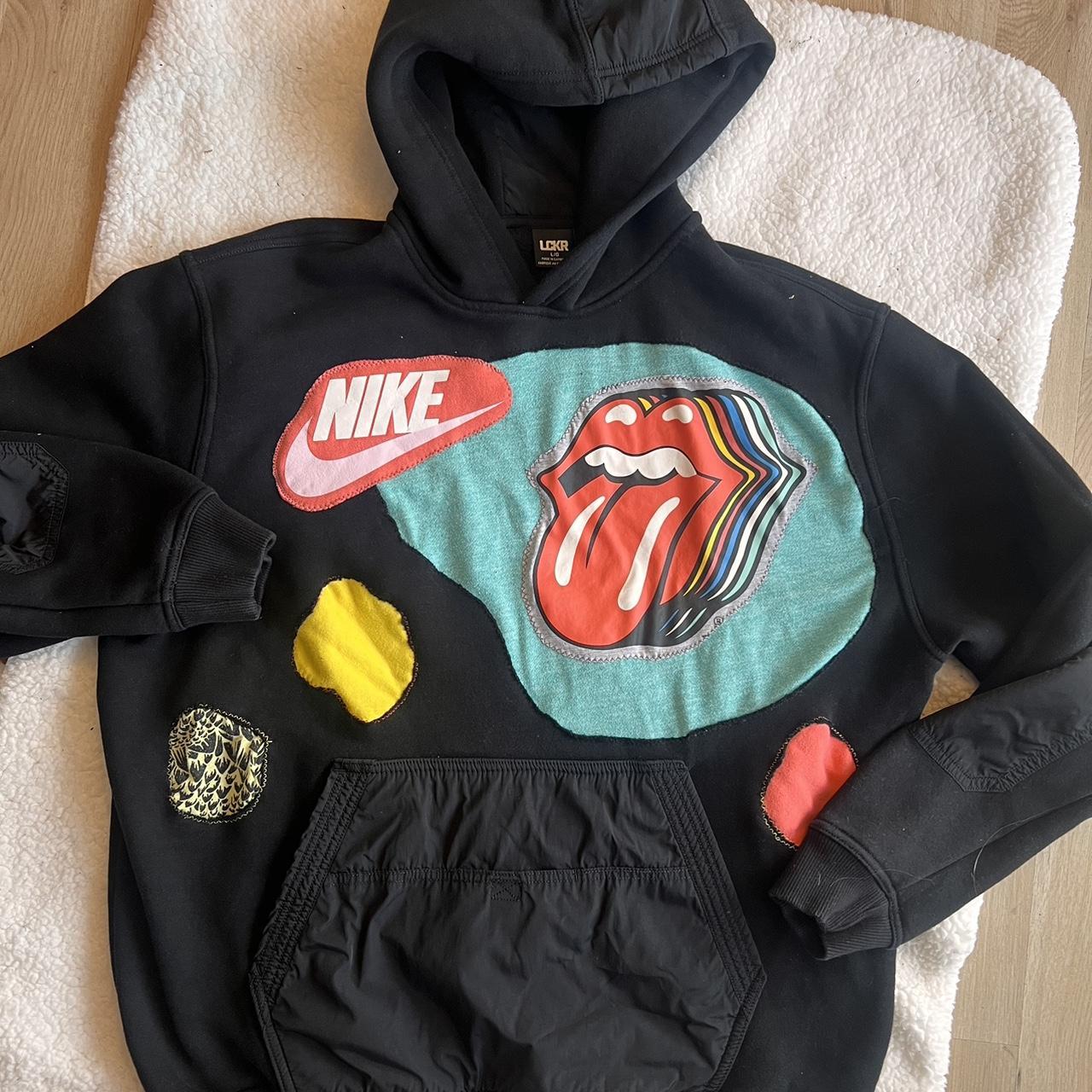 Rolling Stones Upcycled recycled hoodie with