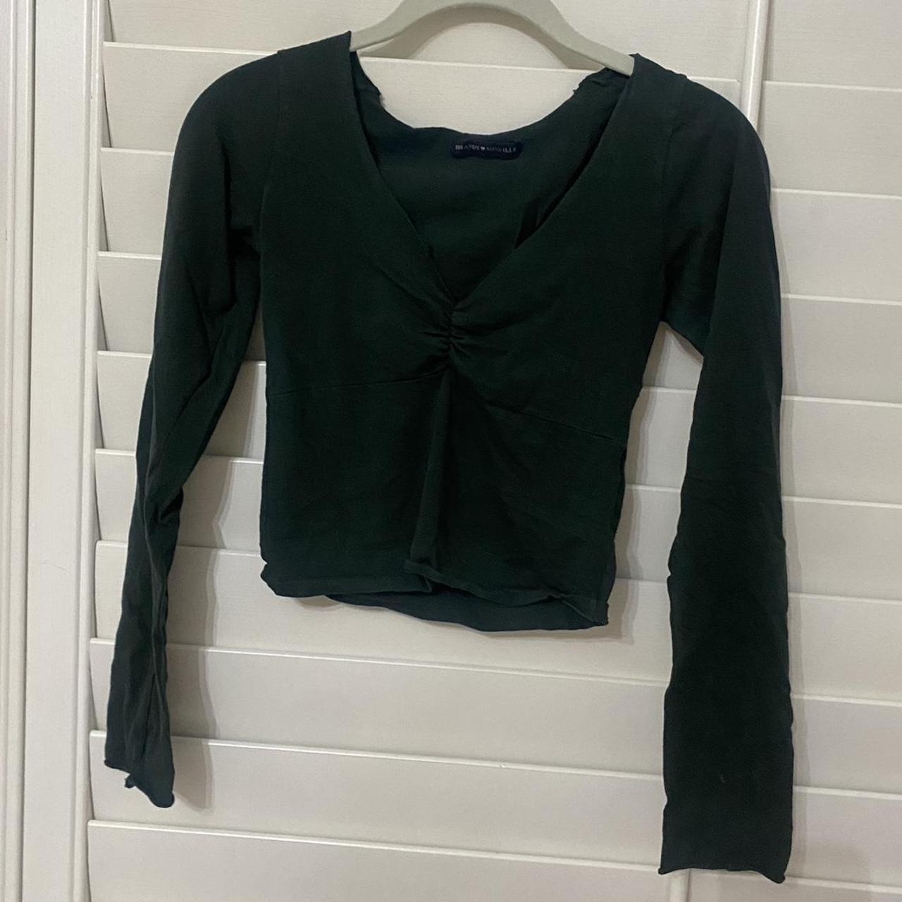 Brandy Melville Women's Green Shirt Depop