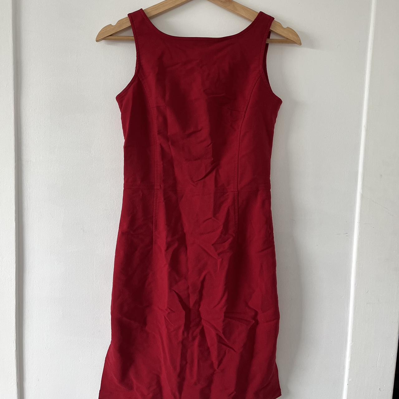 2000s RED ROMCON EXPRESS DRESS Hemmed to be short,... Depop
