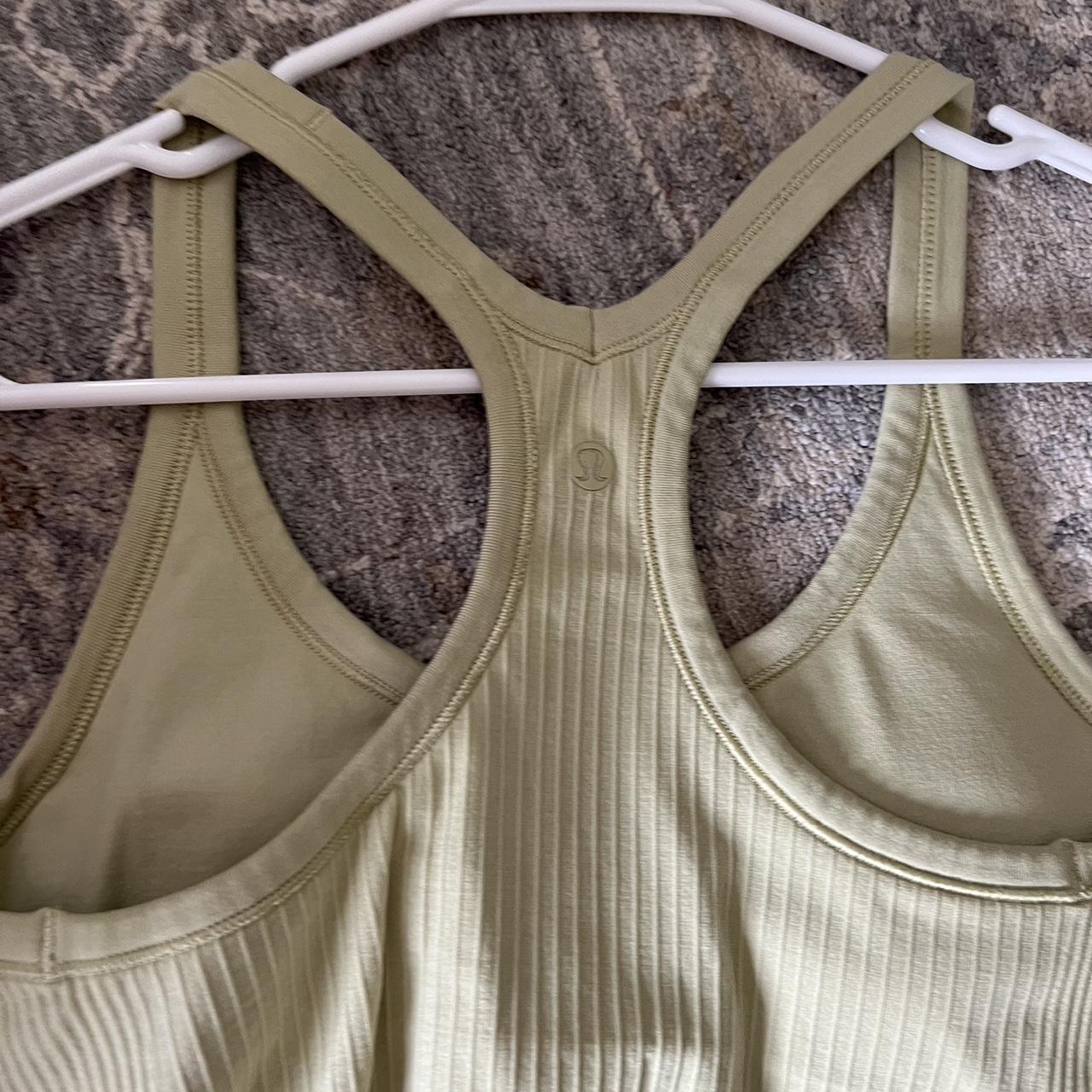 willow green lululemon ebb to street tank sage green - Depop