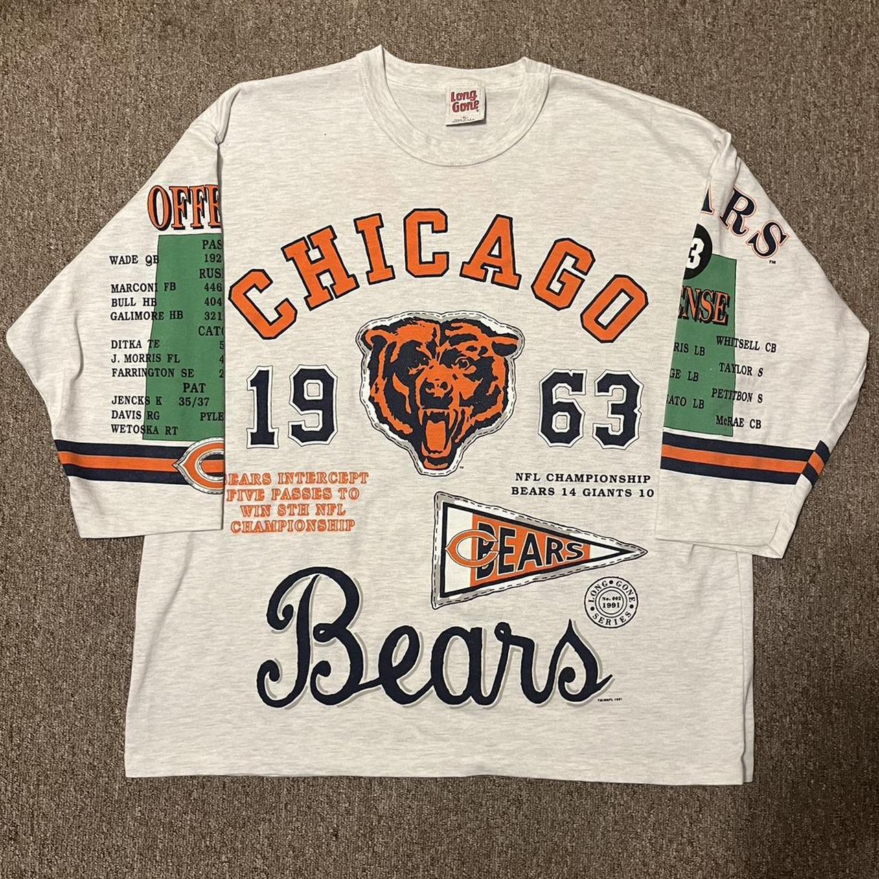 Vintage 1991 Chicago Bears T-shirt print all over - Depop