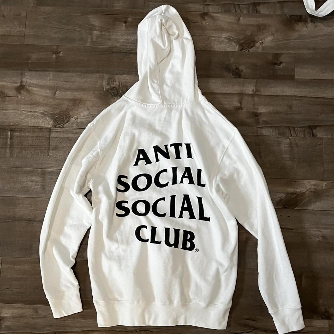 Anti Social Social Club Women's White and Pink Hoodie (2)