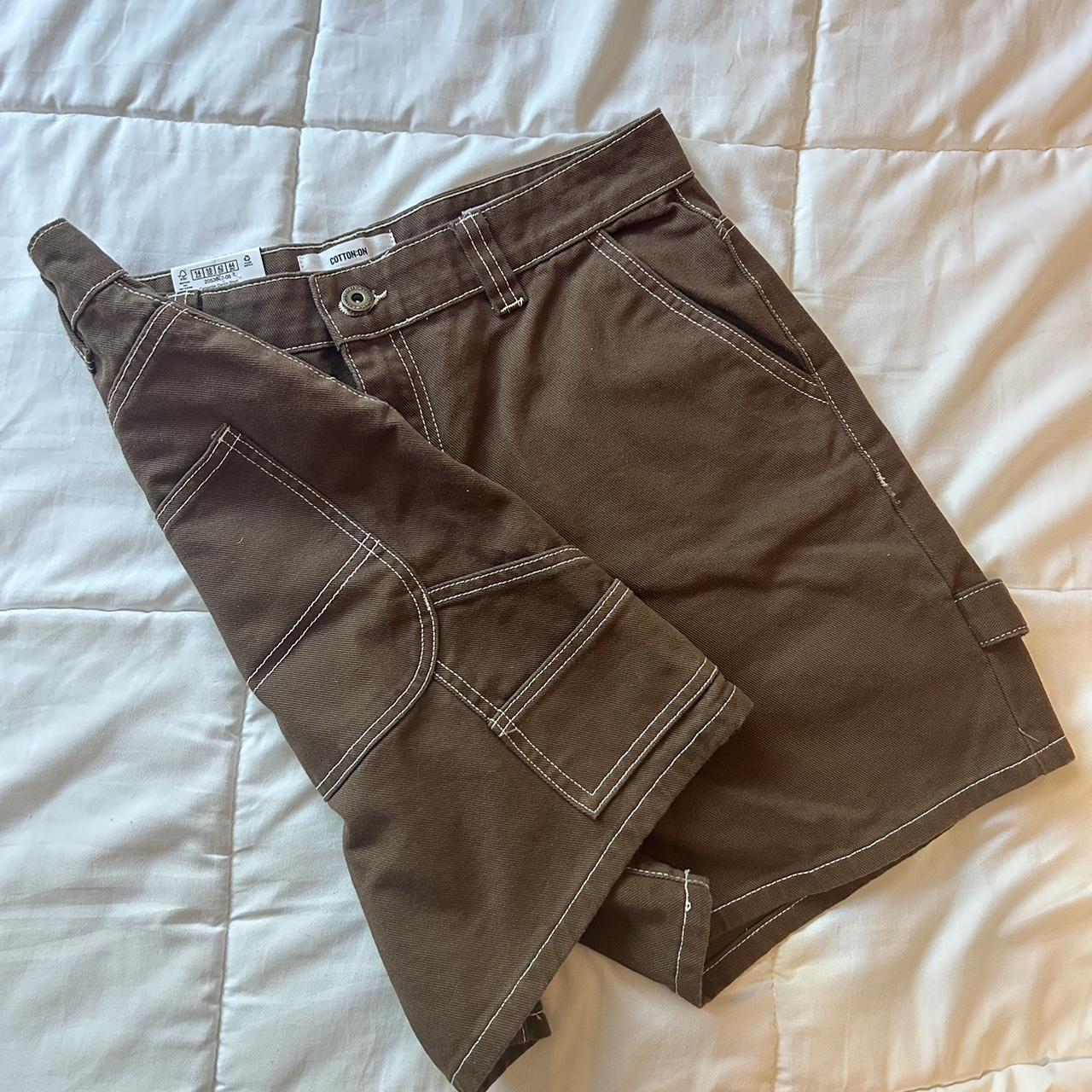 Cotton On Women's Brown and White Shorts | Depop