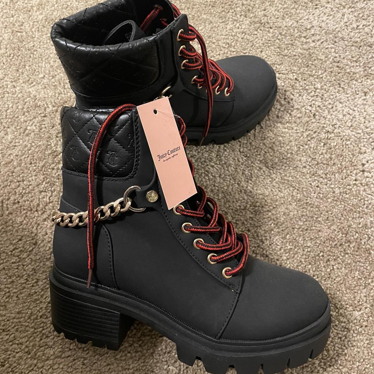 Juicy Couture combat boots size 8! Very comfy and - Depop