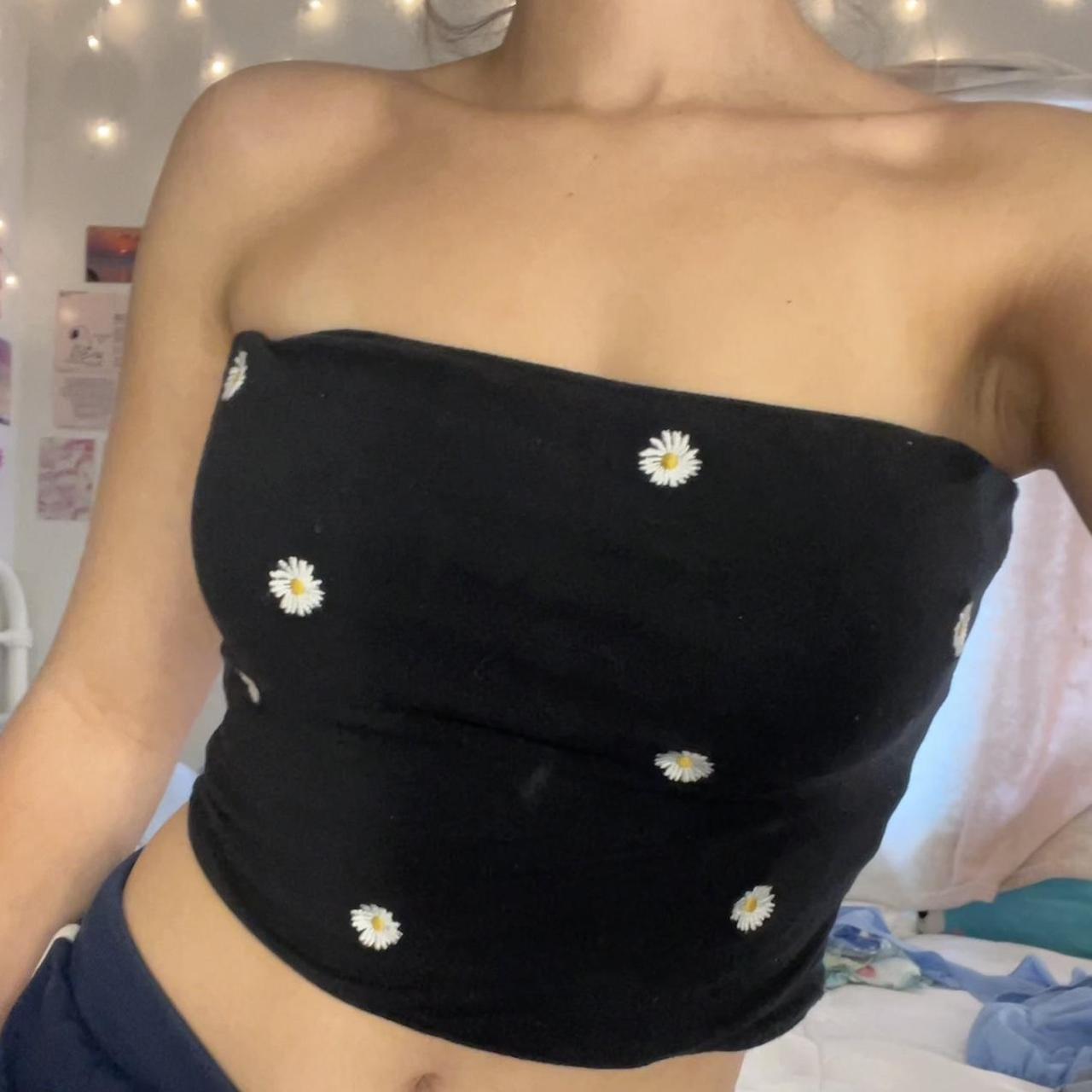 2 in one black hollister tube top made with two