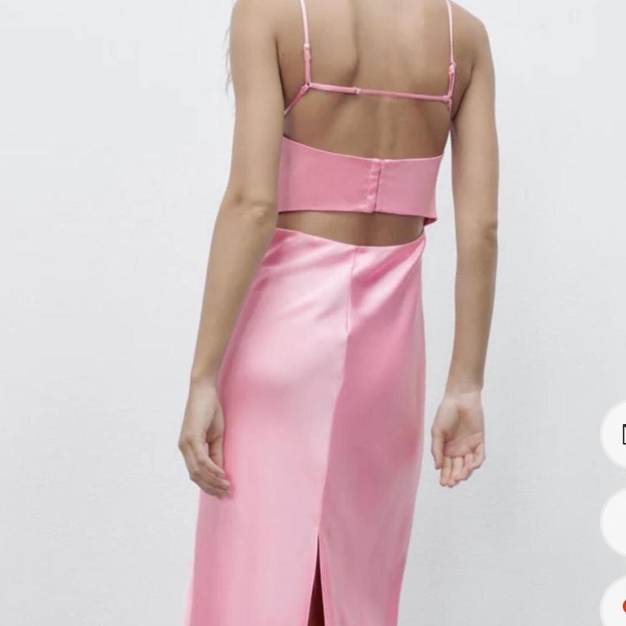 Zara Women's Pink Dress Depop