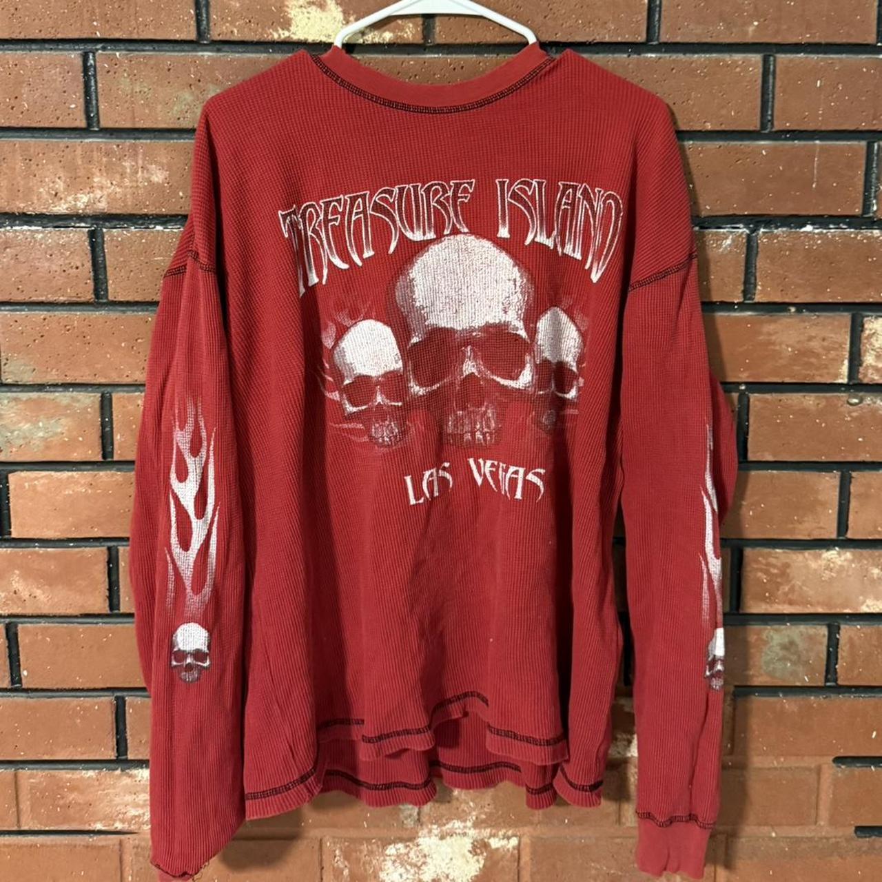 Affliction Red Thermal Shirt Affliction Mens Shirt Live Fast