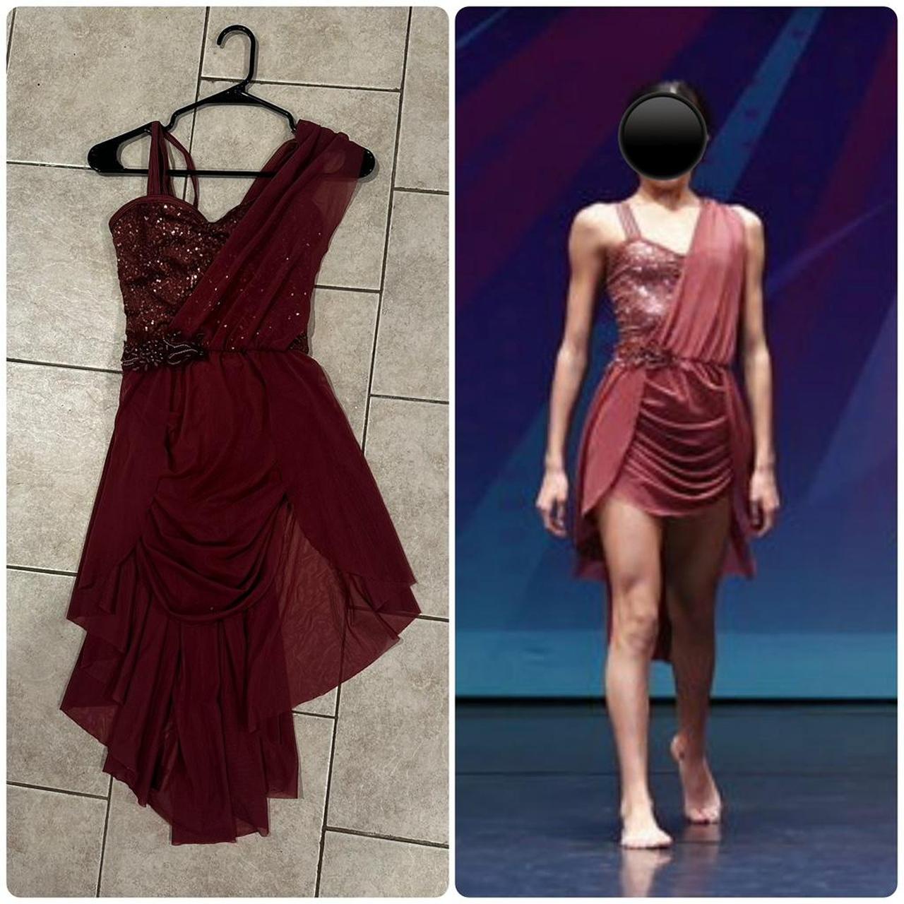 Women's Costume - Burgundy/Red – Lyrical Dance Co… - image 1