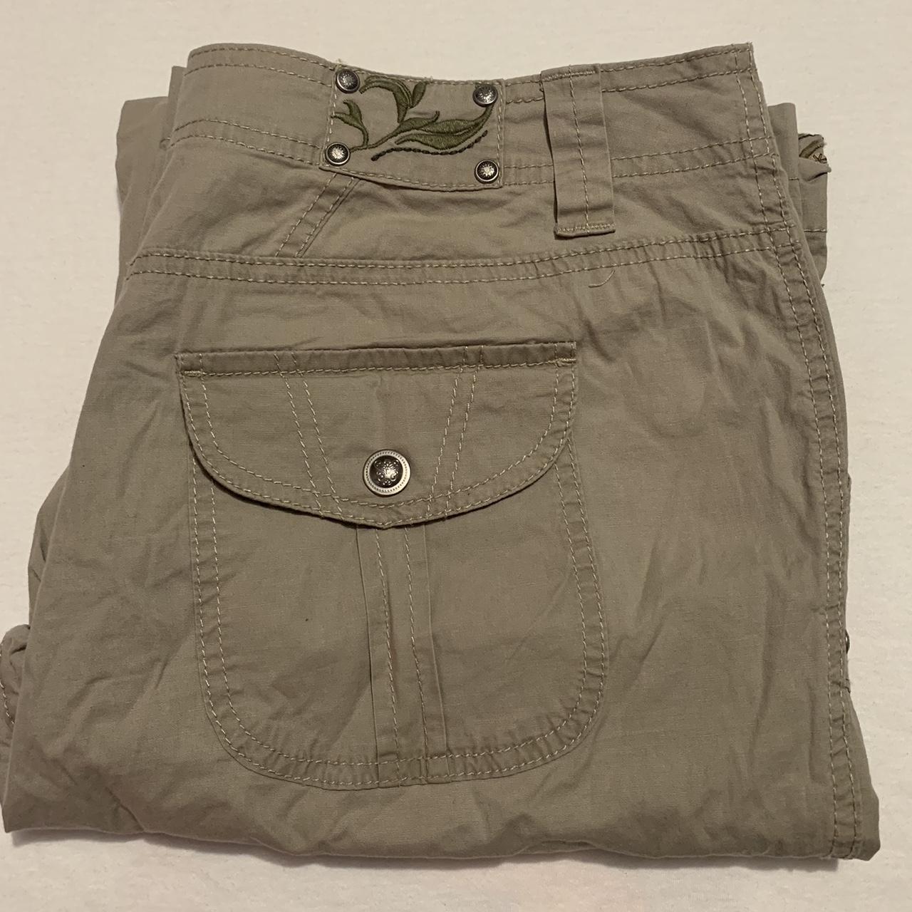 Rare cargos with beautiful print on the right side... - Depop