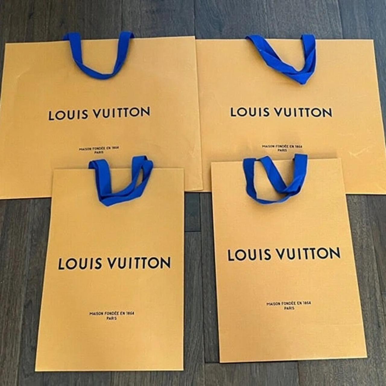 louis vuitton paper bag • authentic • 13 x 15 #lv - Depop