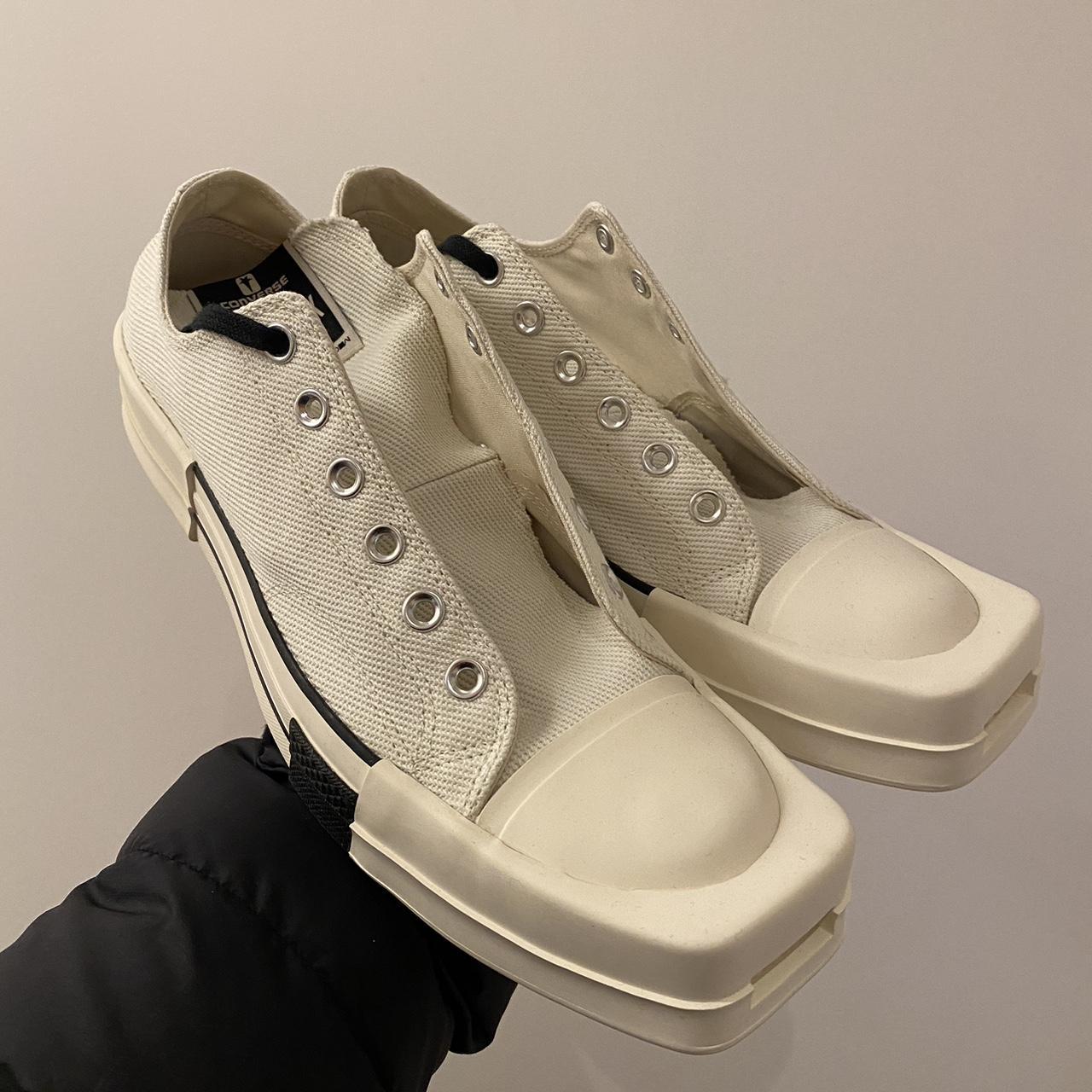 Rick Owens Men's Cream and White Trainers | Depop