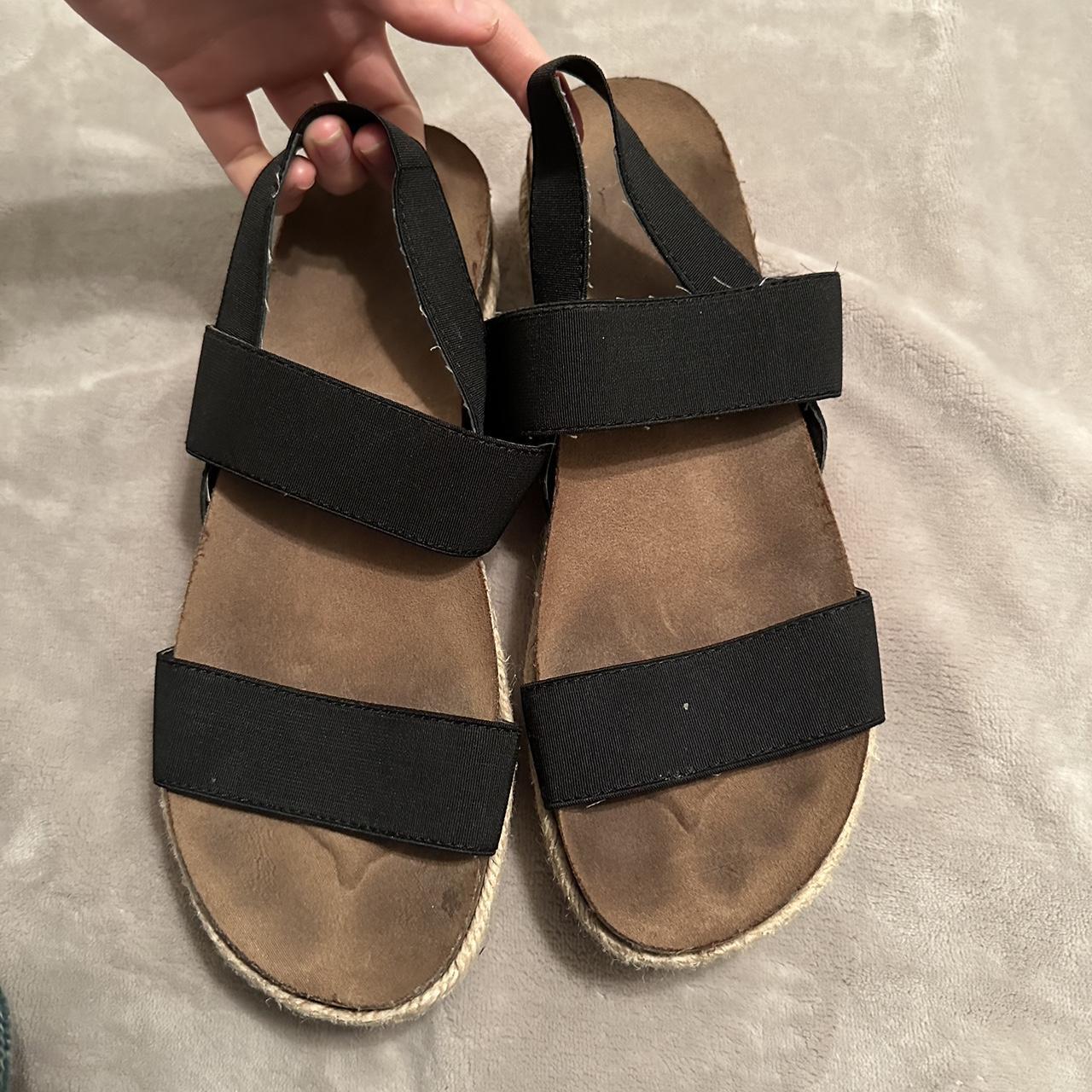 Target black best sale platform sandals