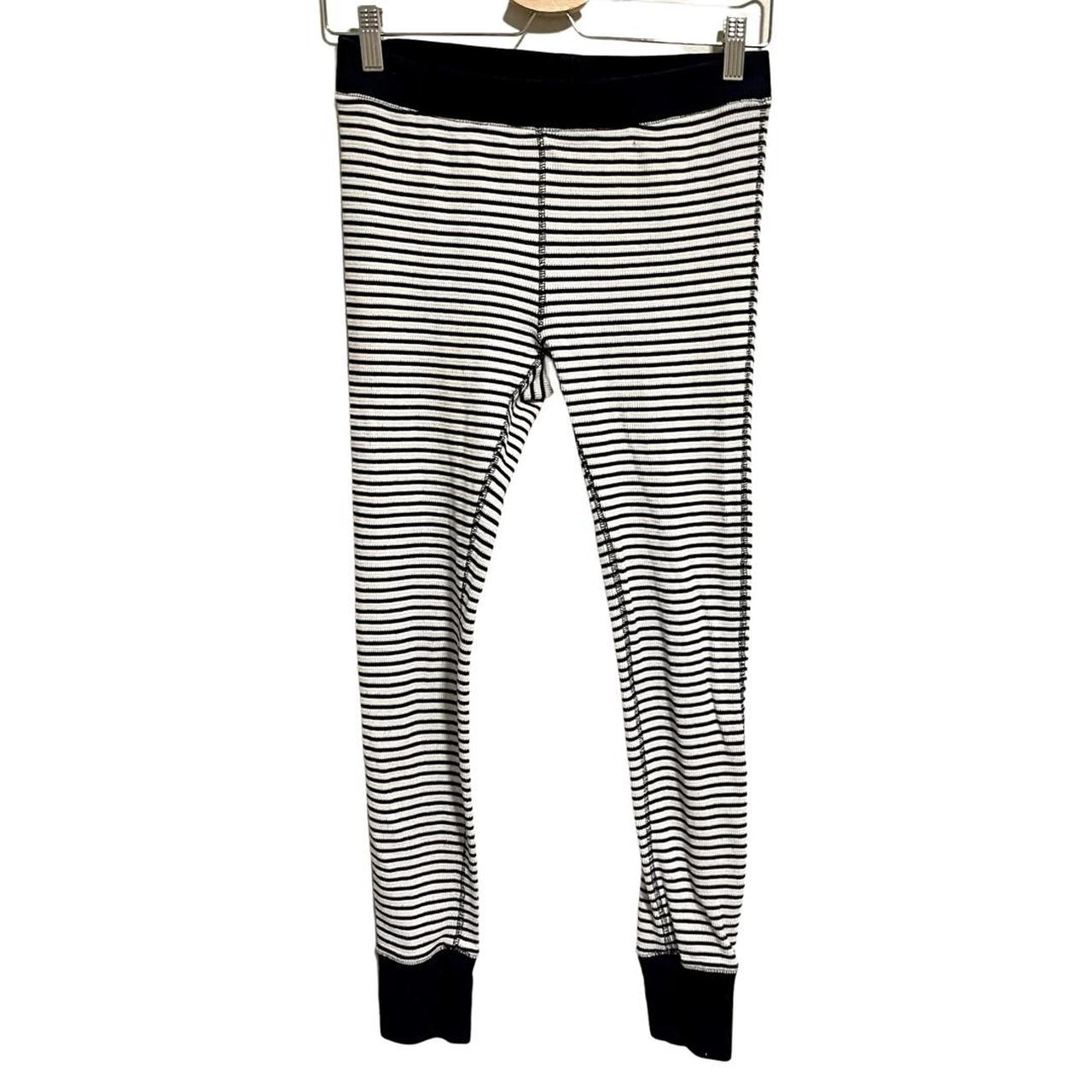 J. Crew Thermal Pajama Pants Long Johns Blue Striped - Depop