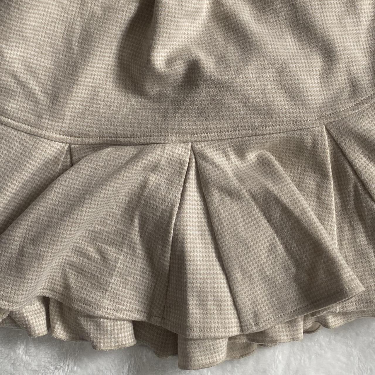 Women's Cream and Brown Skirt | Depop