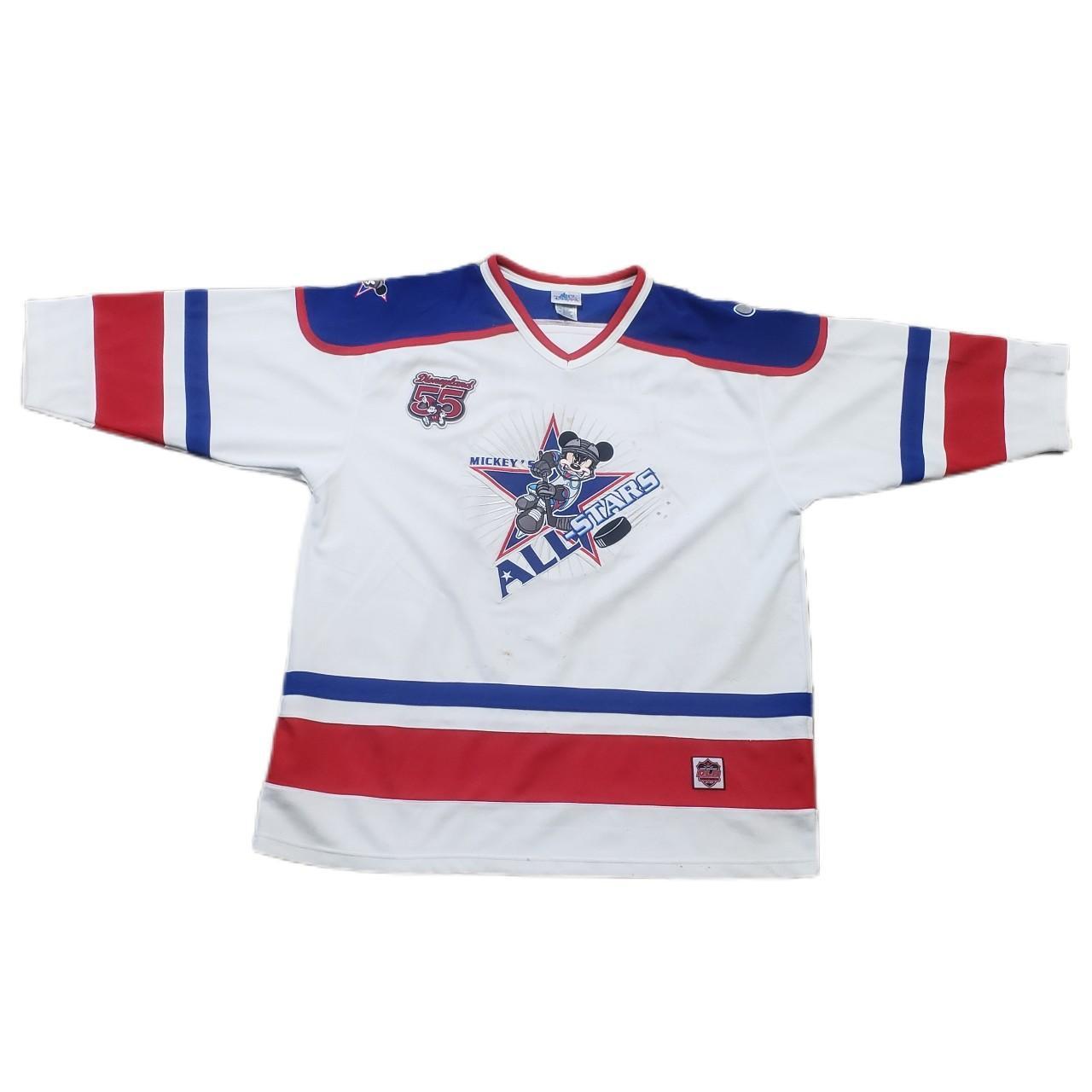 Men's Mickey Mouse Hockey Jersey Size XXL... Depop