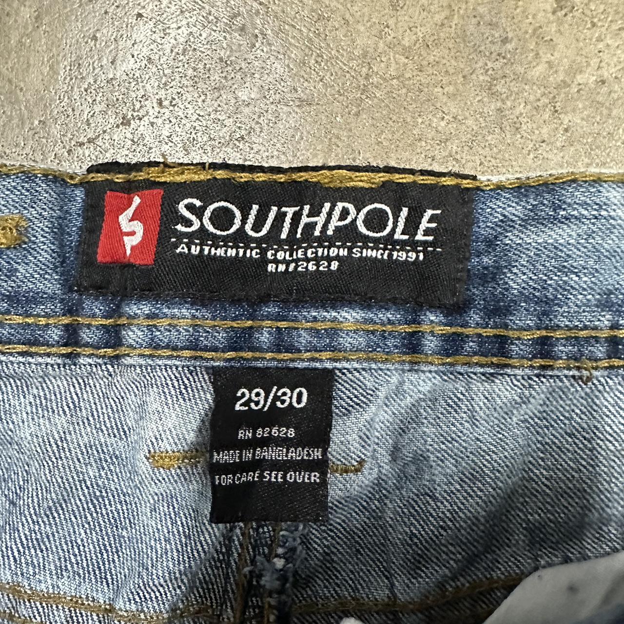 Y2K SouthPole Jeans 29X30 Custom art - Depop
