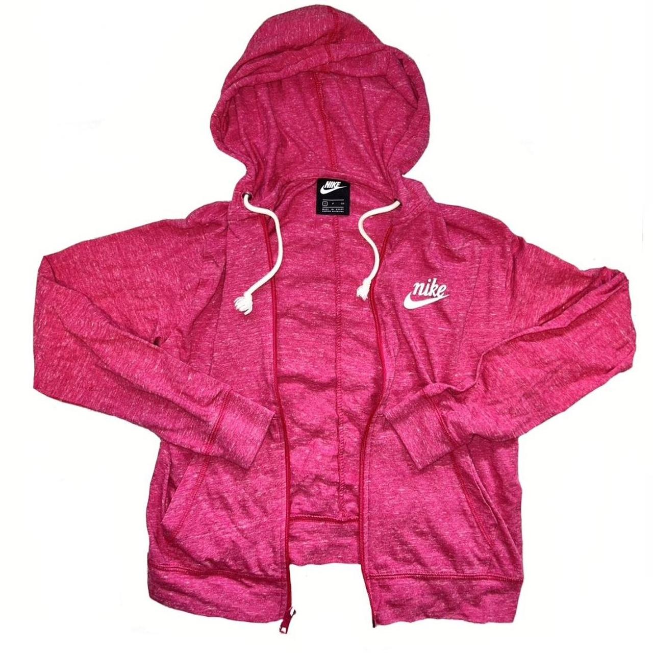 Pink hoodie with outlet white strings