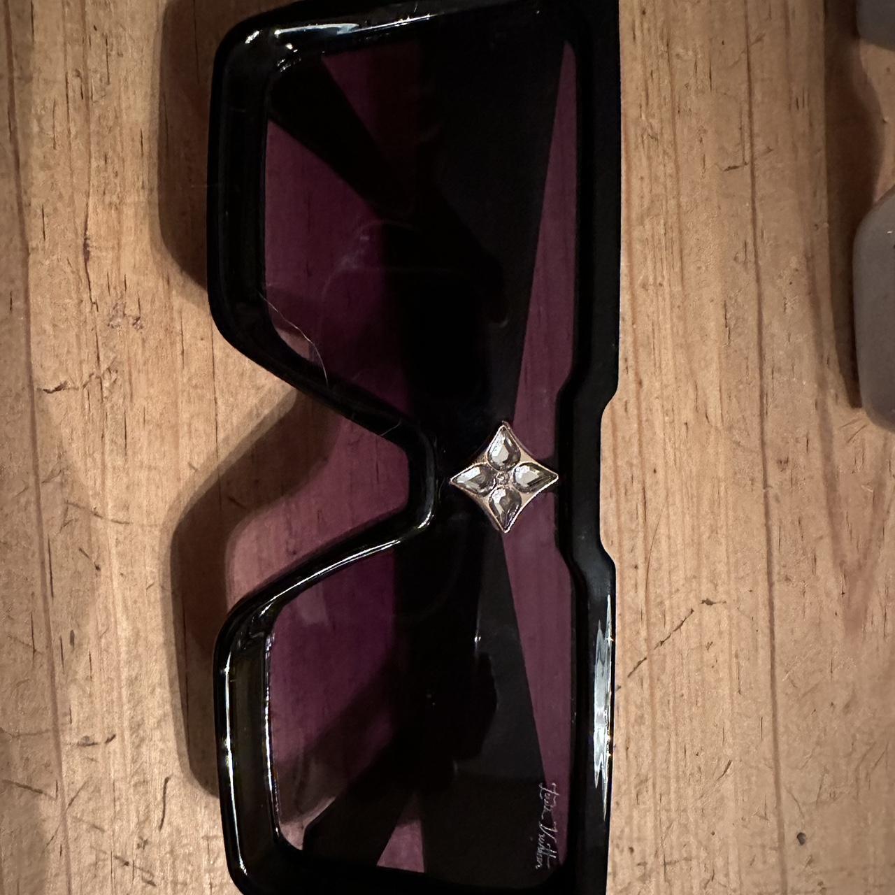 Black Louis Vuitton Cyclone Glasses Y2k - Depop
