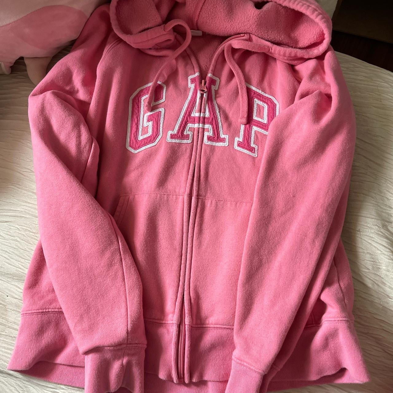 Super cute pink gap hoodie :) #gap #girly #pink - Depop