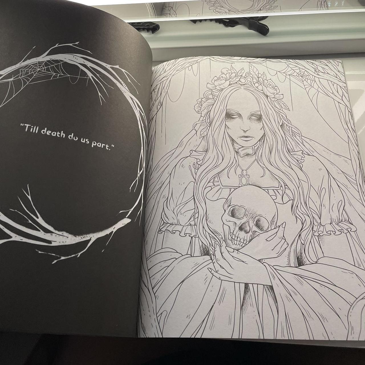 horror, coloring book for adults 40 pages brand... - Depop