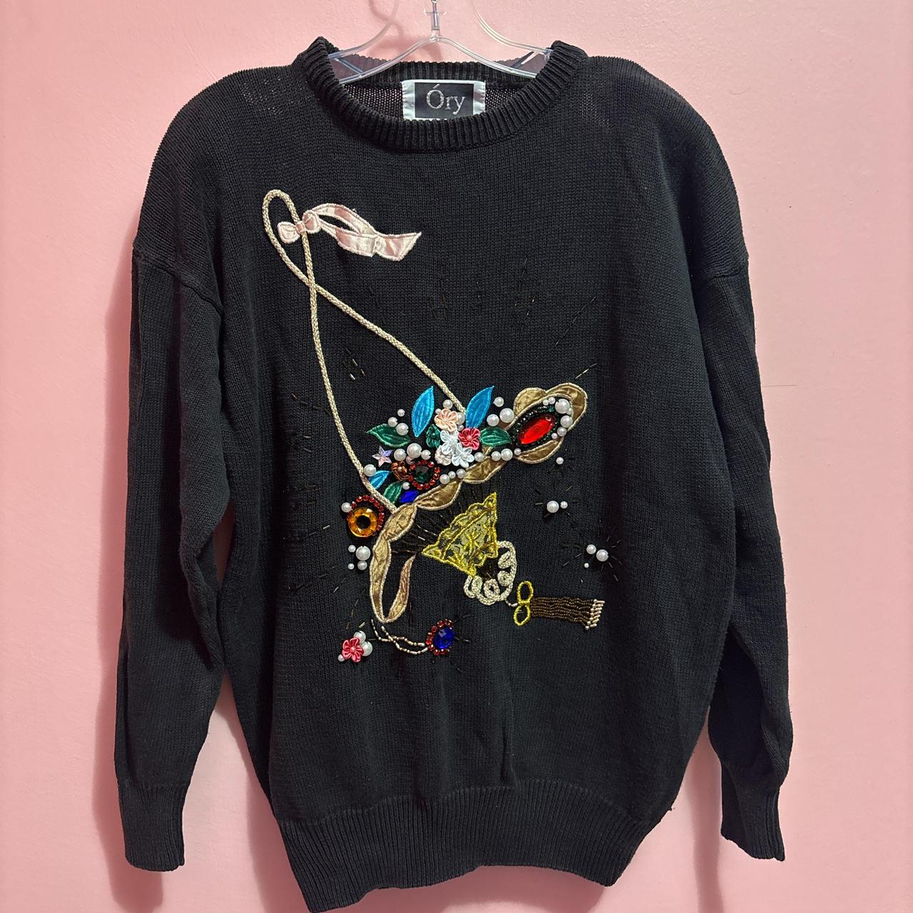 80s 90s EURO embroidery design sweat ITA Vintage 1990s Italia