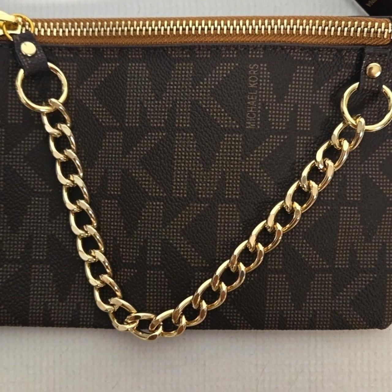 Michael Kors logo leather belt bag with gold Depop