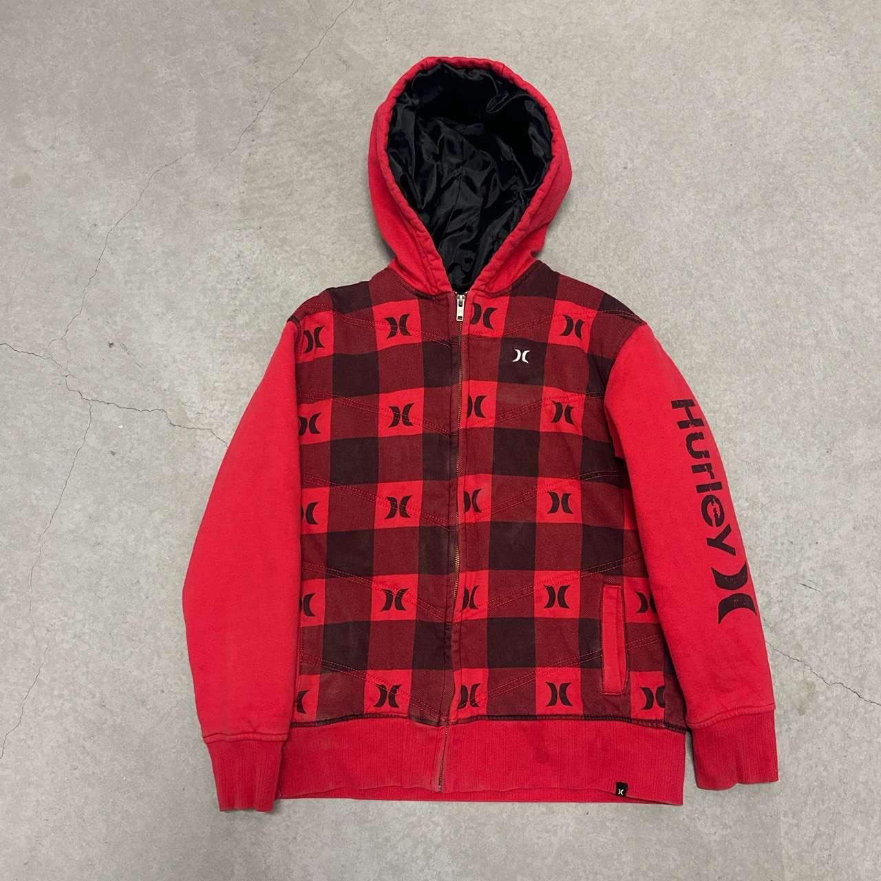 Hurley store flannel hoodie