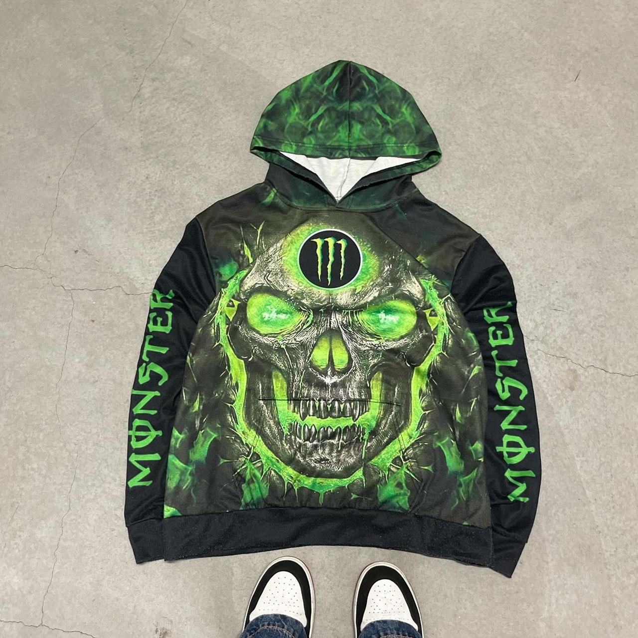 Monster energy best sale skull hoodie