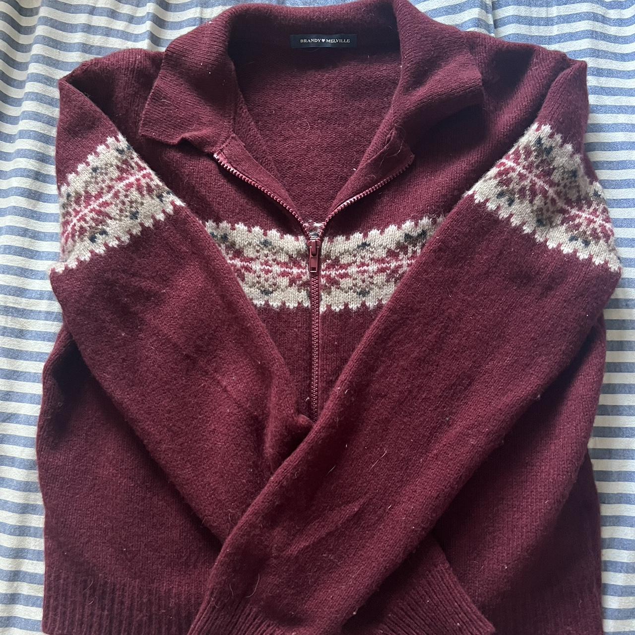 Brandy Melville Paola Wool ZipUp Sweater ★ No... Depop