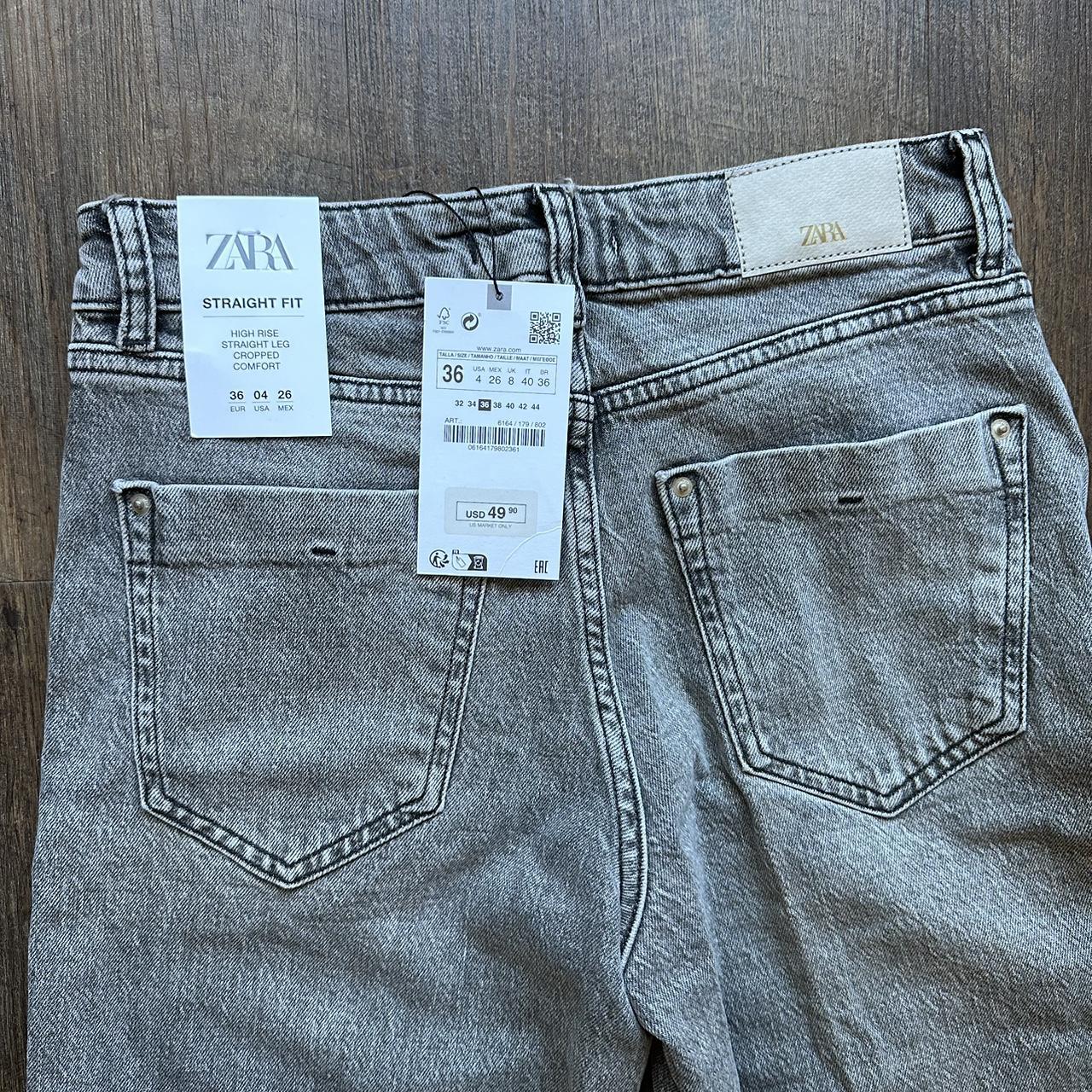 Zara Jeans NWT Z1975 High rise straight cropped Depop